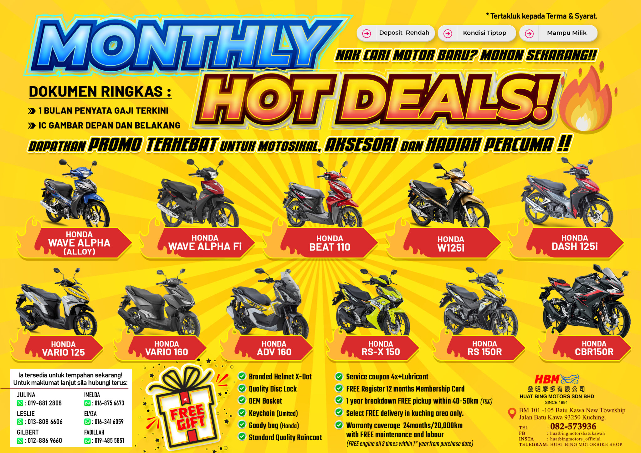 Huat Bing Motors Sdn Bhd – Authorized dealer in major motorcycle brand ...